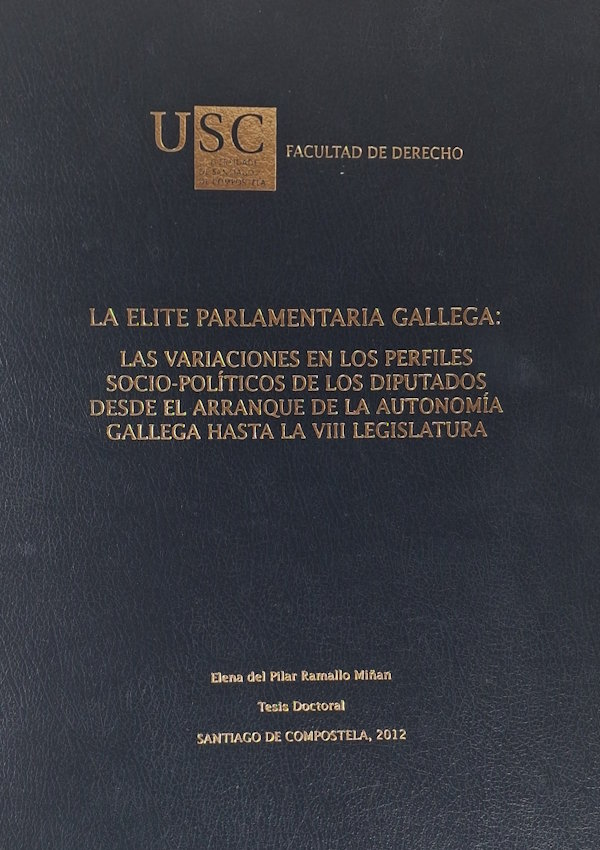 Portada de La elite parlamentaria gallega