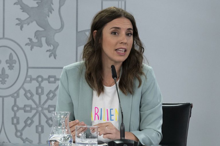 Ley del Solo Sí es Sí. Foto de la ministra Irene Montero.