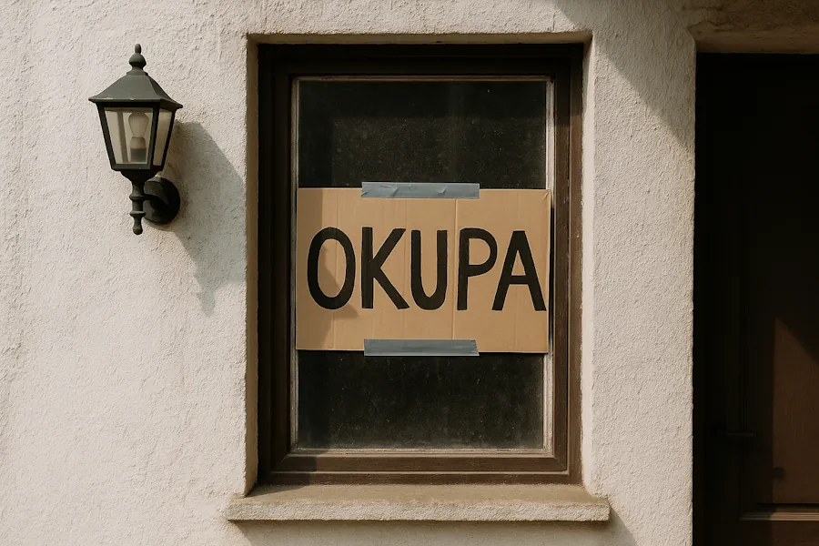 Empadronamiento fraudulento de ocupantes ilegales en España. Imagen de un okupa.