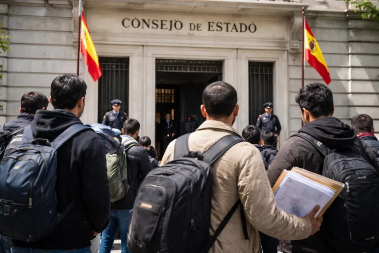 El Consejo de Estado cuestiona la política de inmigración del Gobierno. Entrada al edificio del Consejo de Estado.