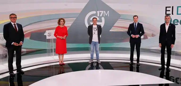 Análisis con IA del Debate Decisivo de Canal Sur. Imagen de los candidatos.